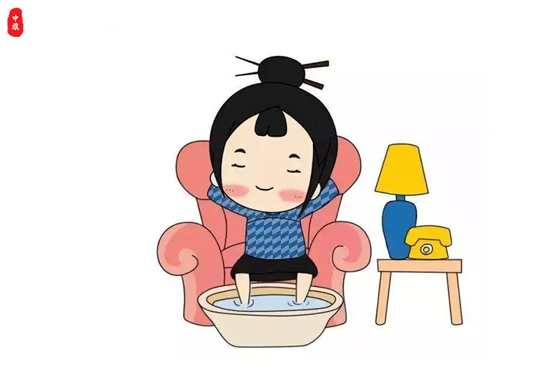 漫畫(huà)，安逸的洗腳腳