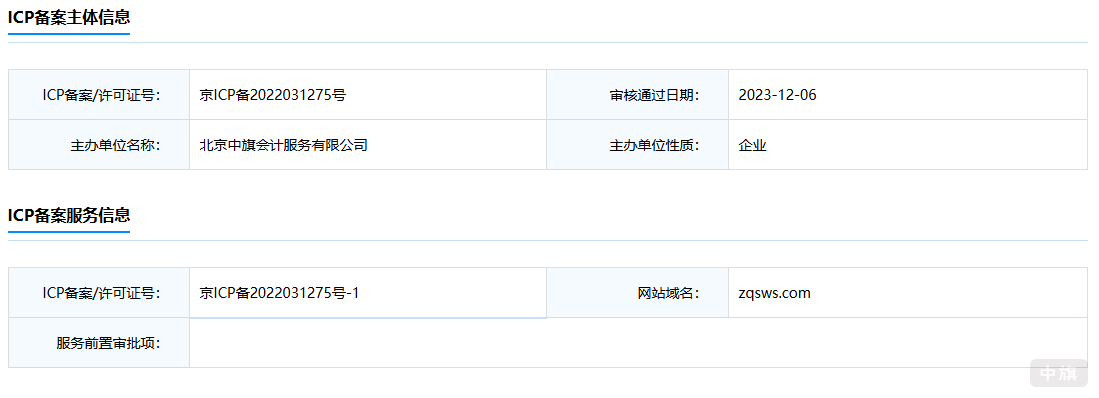 ICP備案主體查詢