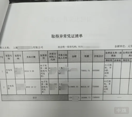 異常憑證領取清單