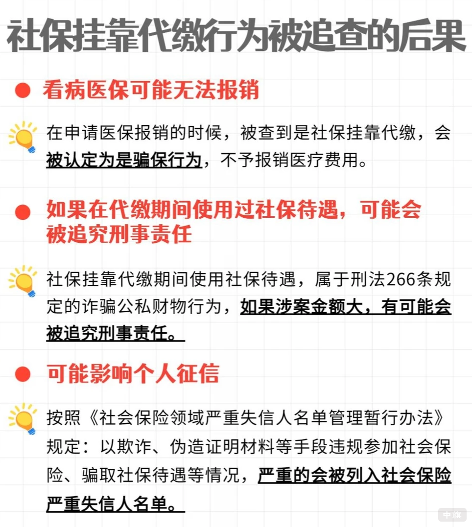 社保掛靠代繳行為被追查的后果有哪些？