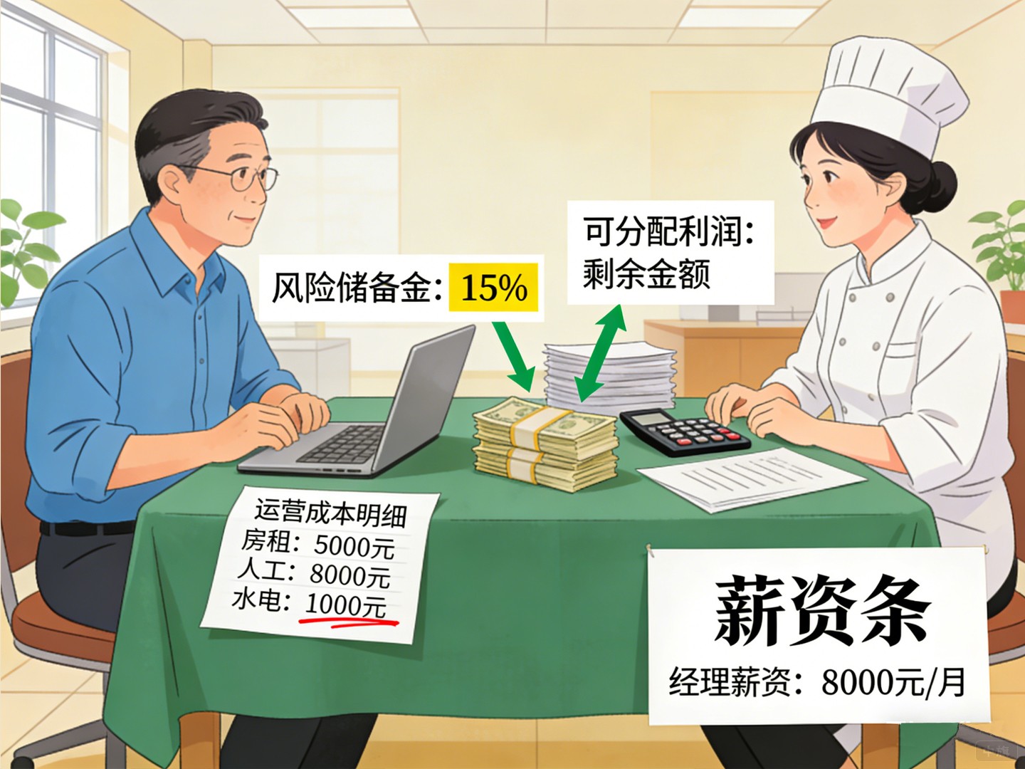 可分配的利潤(rùn)，在公司上班一樣給開工資