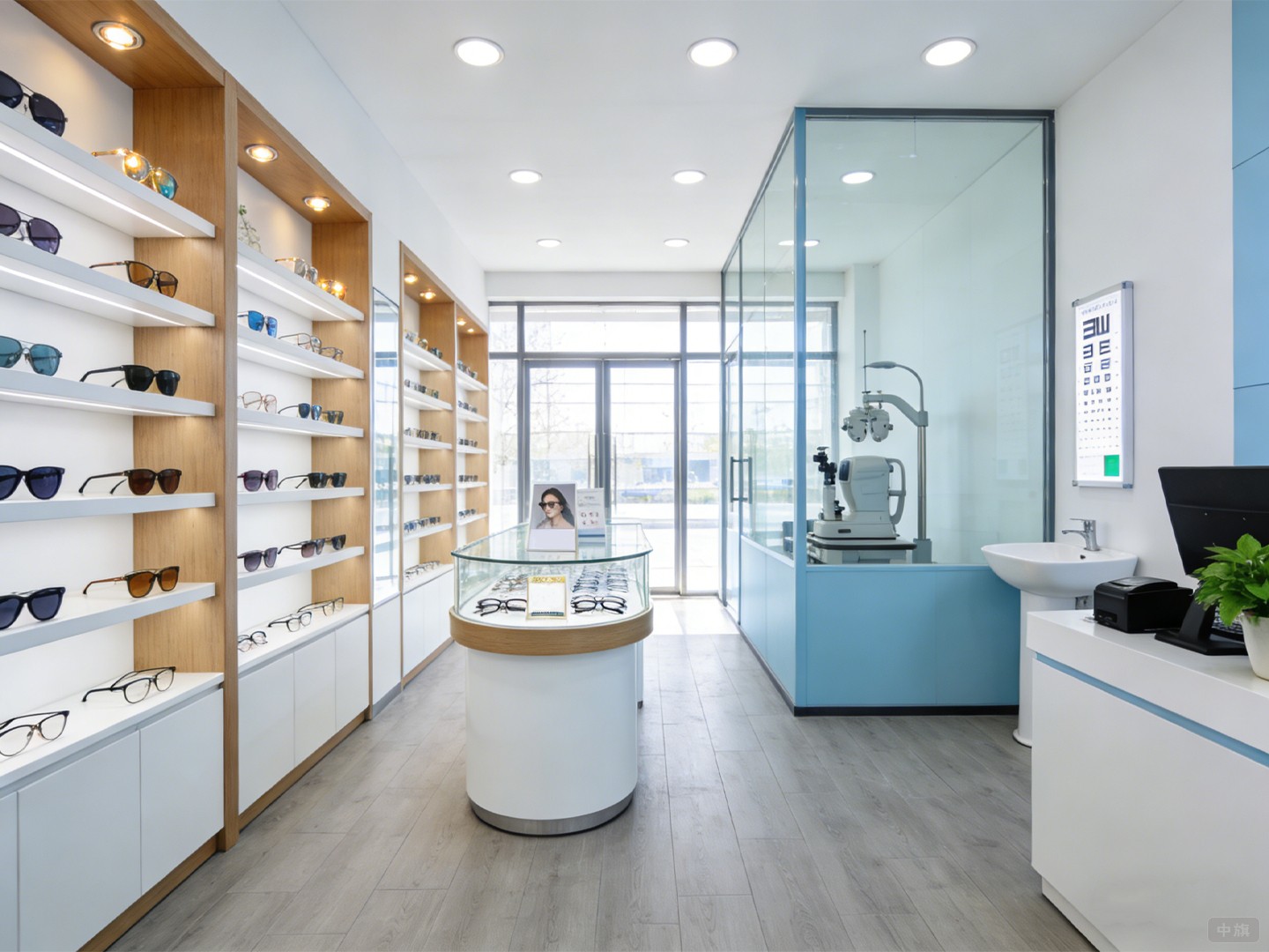 眼鏡店配鏡現(xiàn)場