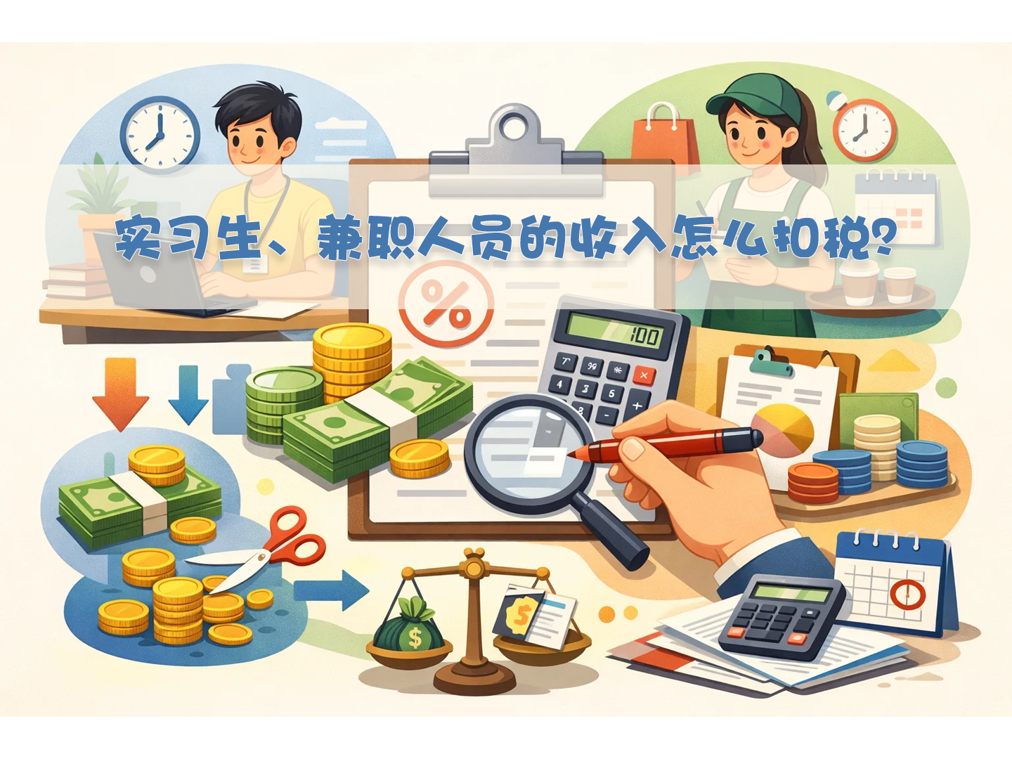 實習生、兼職人員的收入怎么扣稅？