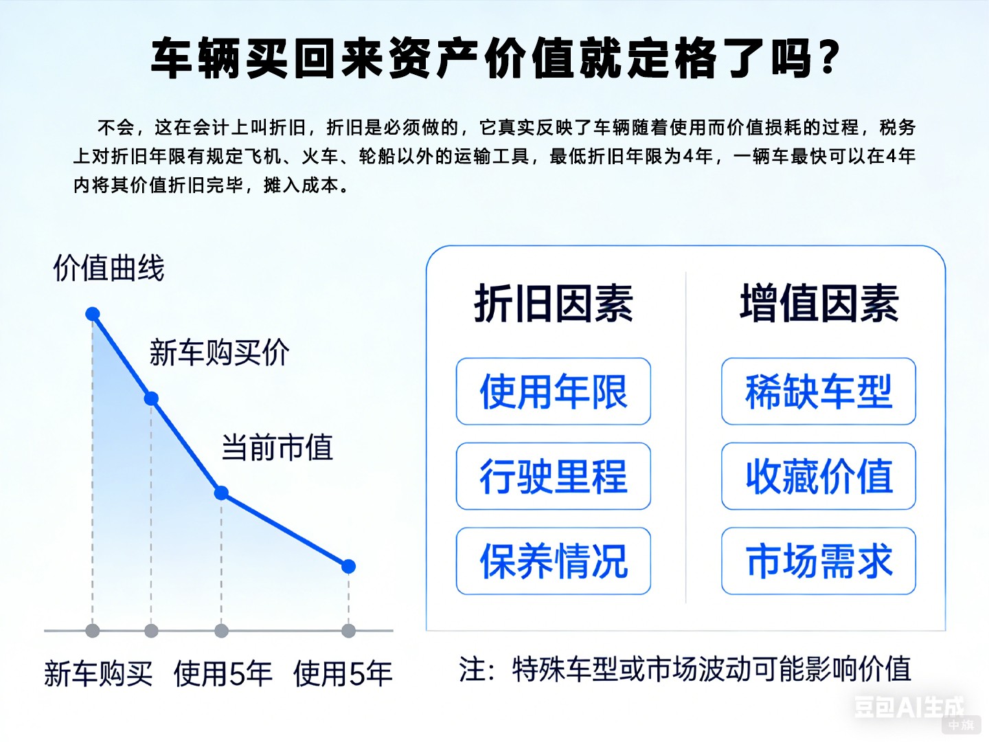 車輛買回來資產(chǎn)價(jià)值就定格了嗎？