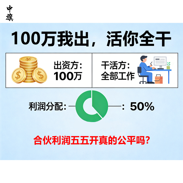 100萬(wàn)我出，活你全干，合伙利潤(rùn)五五開(kāi)真的公平嗎？